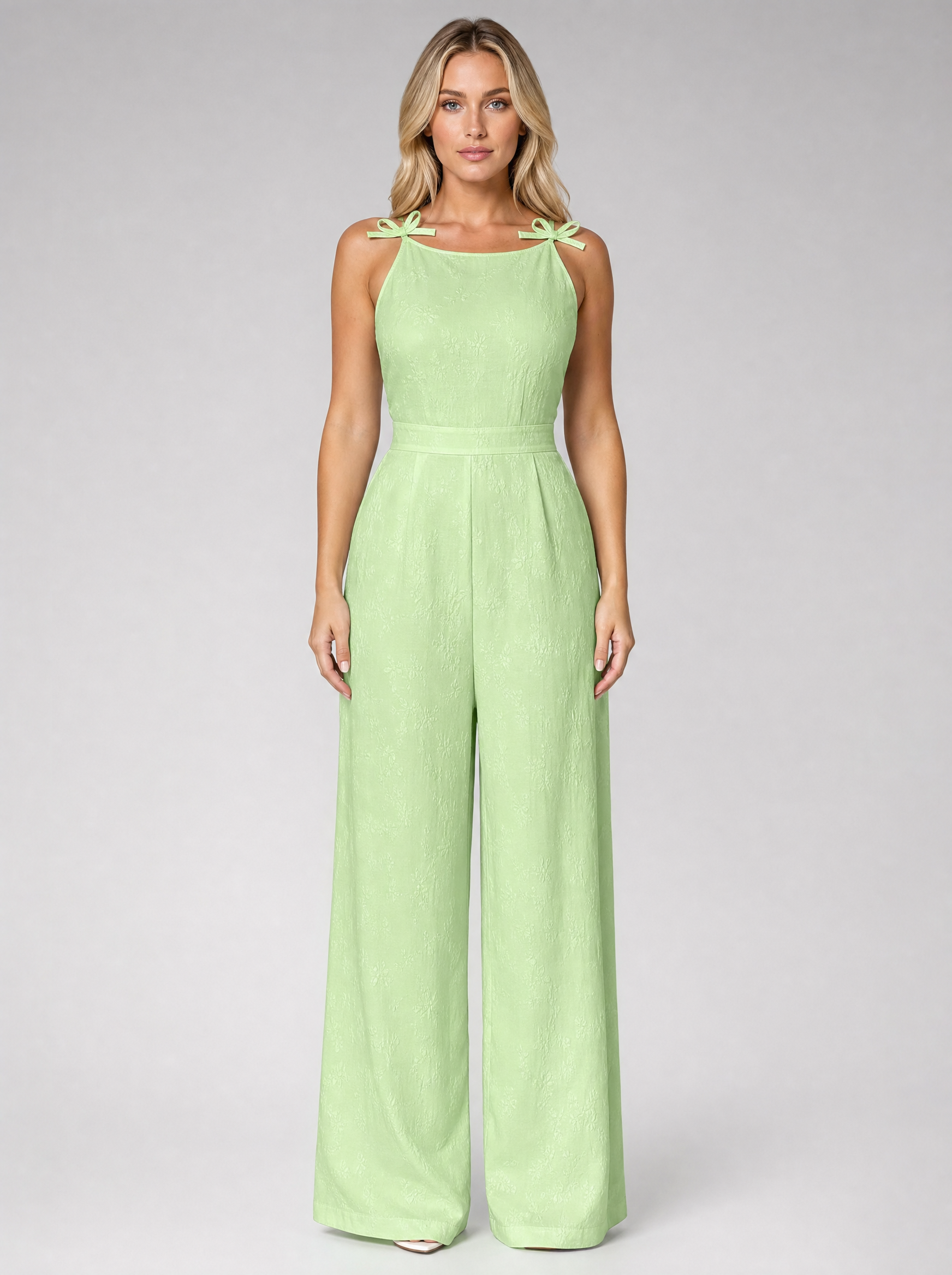 Women's Jacquard Wide Leg Jumpsuit for Summer