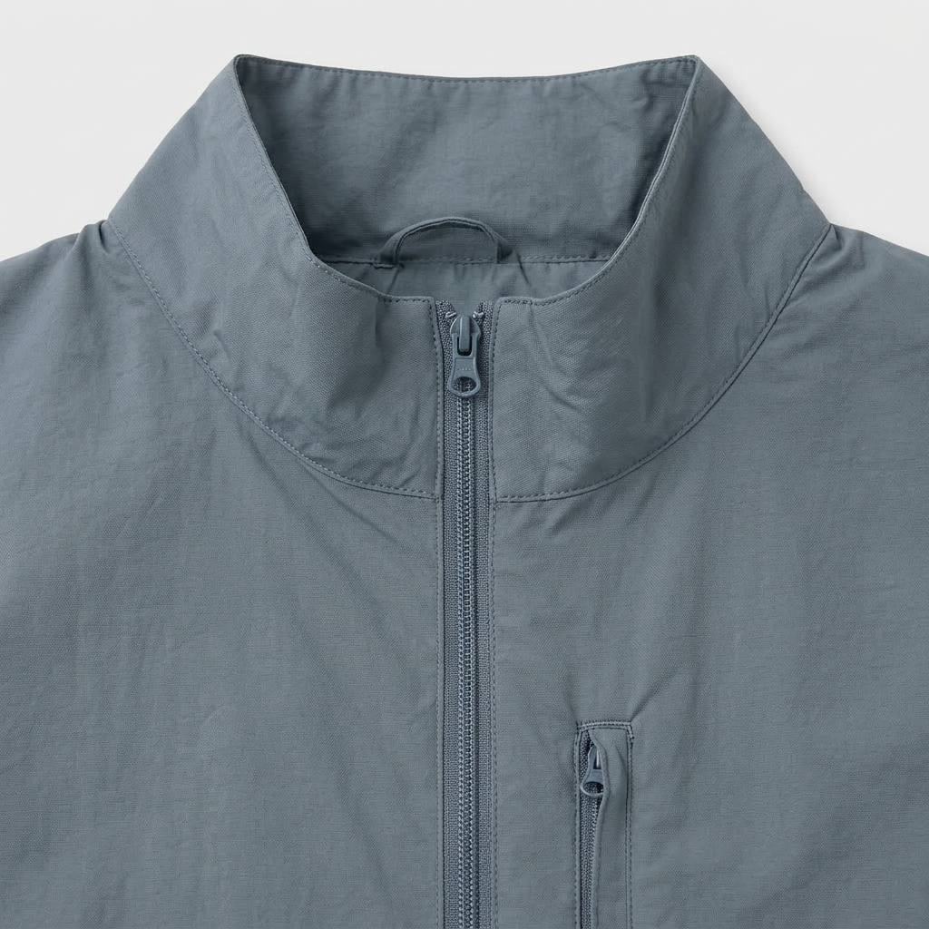 Lightweight Zip Vest Stand Collar Minimal for Men