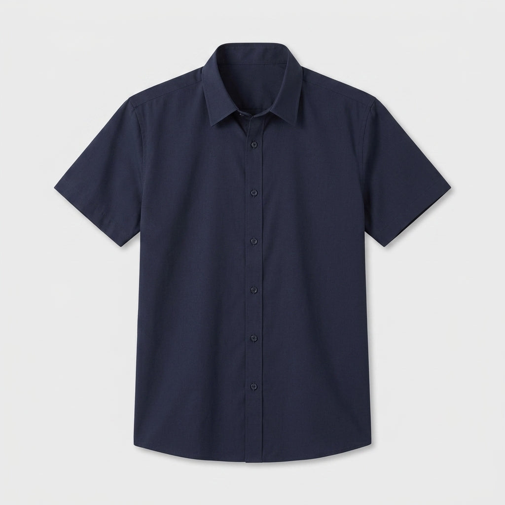 Short Sleeve Button-Up Shirt Slim Fit for Men