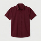 Short Sleeve Button-Up Shirt Slim Fit for Men