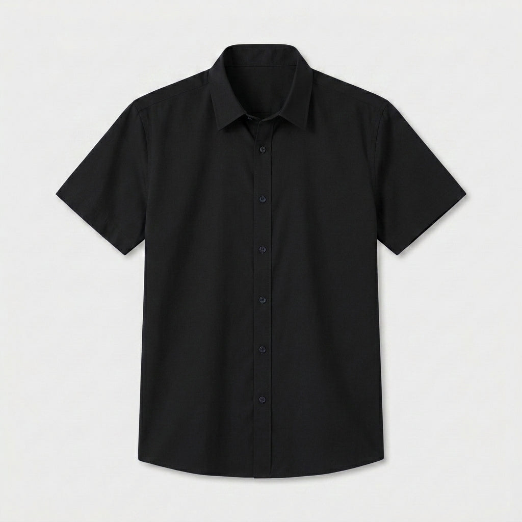 Short Sleeve Button-Up Shirt Slim Fit for Men