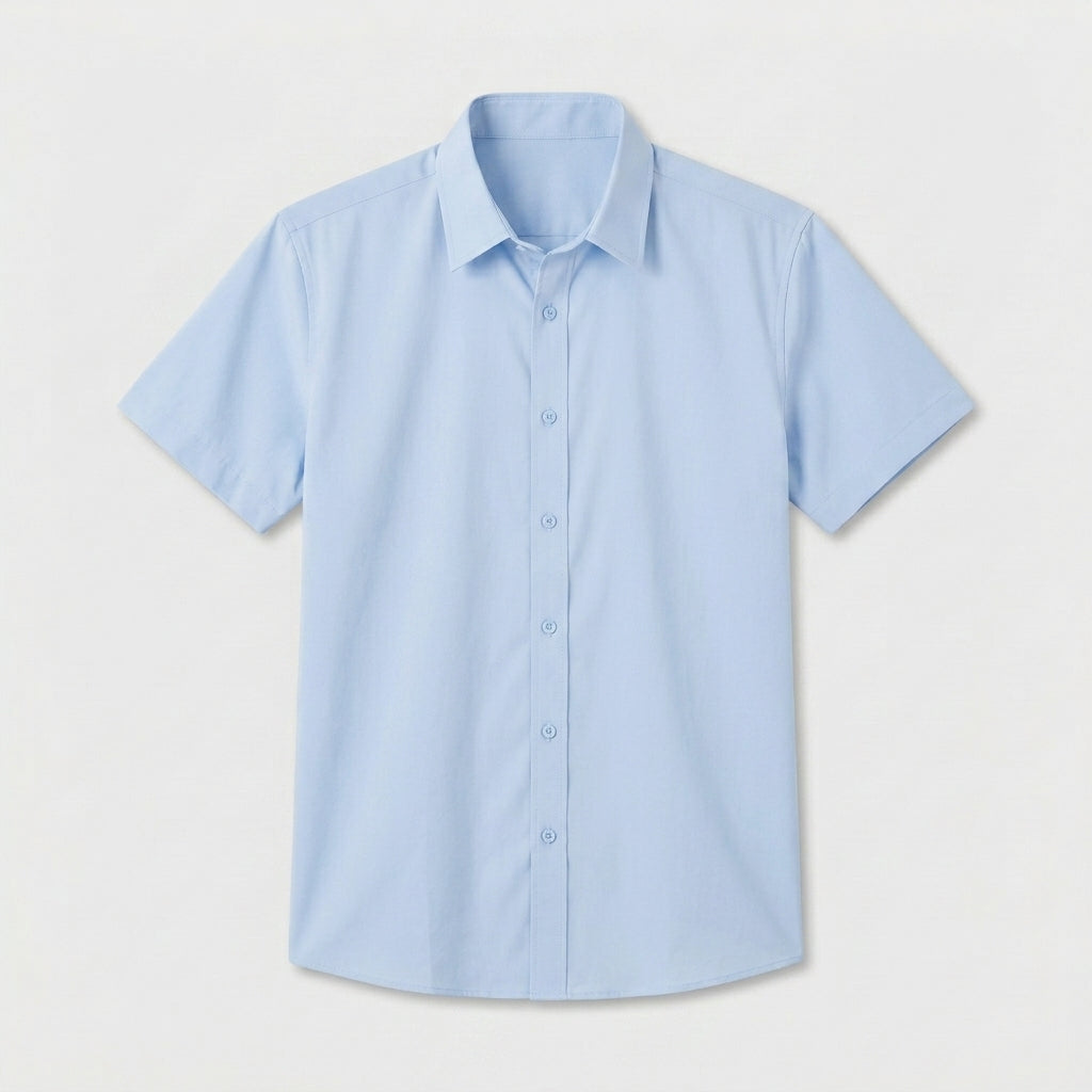 Short Sleeve Button-Up Shirt Slim Fit for Men