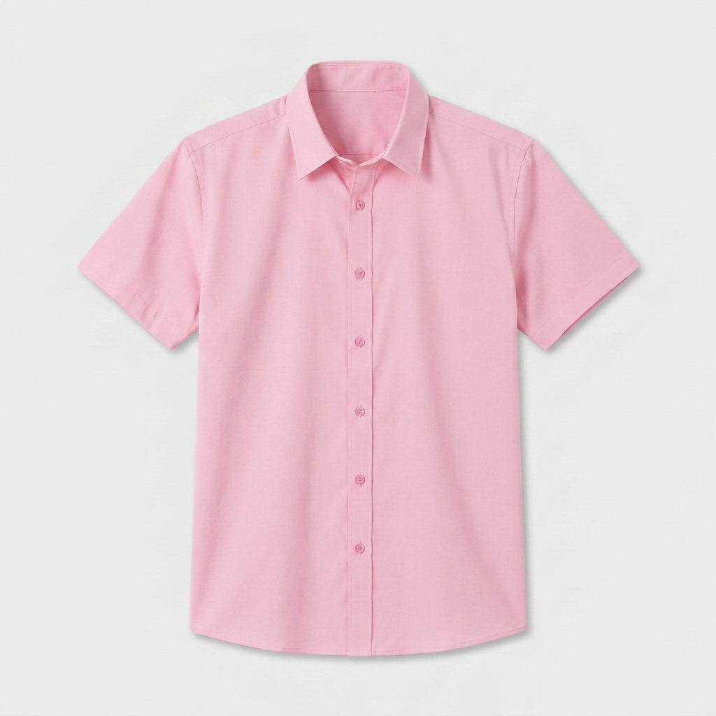 Short Sleeve Button-Up Shirt Slim Fit for Men