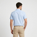 Short Sleeve Button-Up Shirt Slim Fit for Men