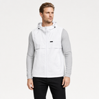 Hooded Zip Vest Drawcord Hem Chest Pocket for Men