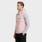 Hooded Zip Vest Drawcord Hem Chest Pocket for Men