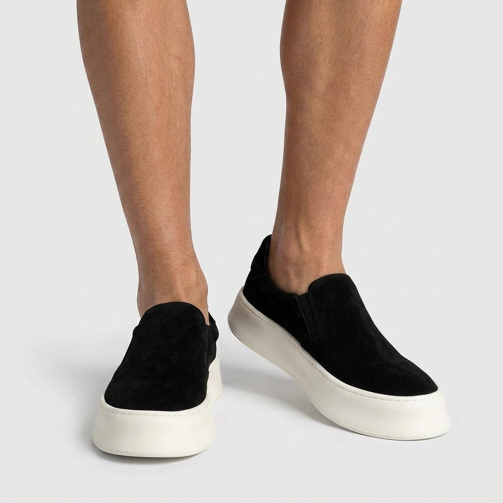 Suede Slip-On Sneaker Chunky Platform Sole for Men