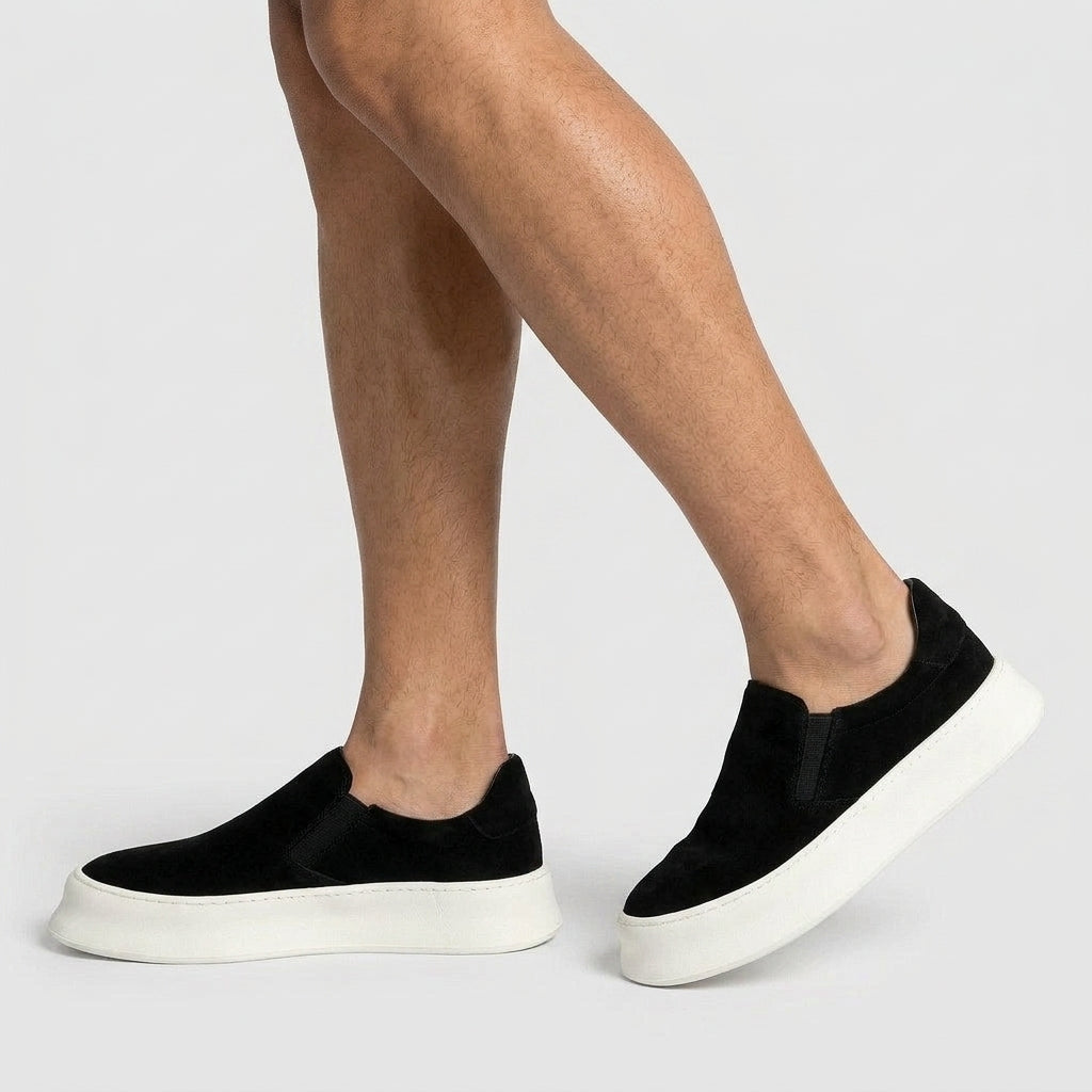 Suede Slip-On Sneaker Chunky Platform Sole for Men