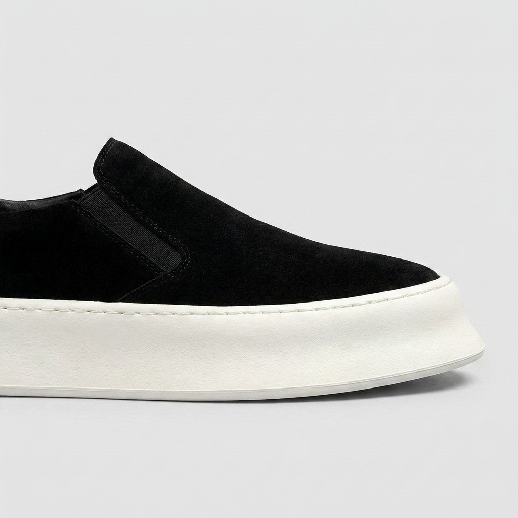 Suede Slip-On Sneaker Chunky Platform Sole for Men