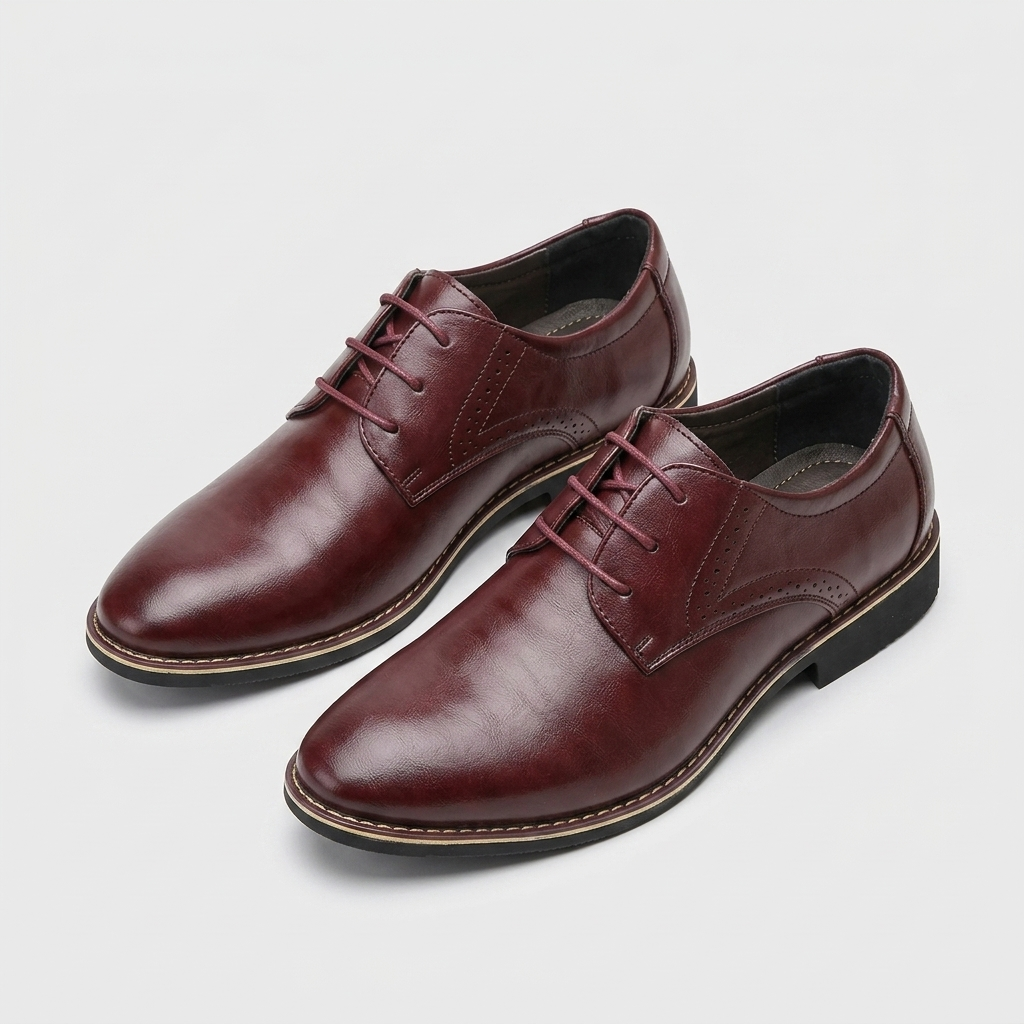 Derby Lace-Up Shoe Brogue Quarter Panel for Men