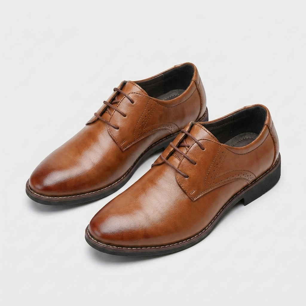 Derby Lace-Up Shoe Brogue Quarter Panel for Men
