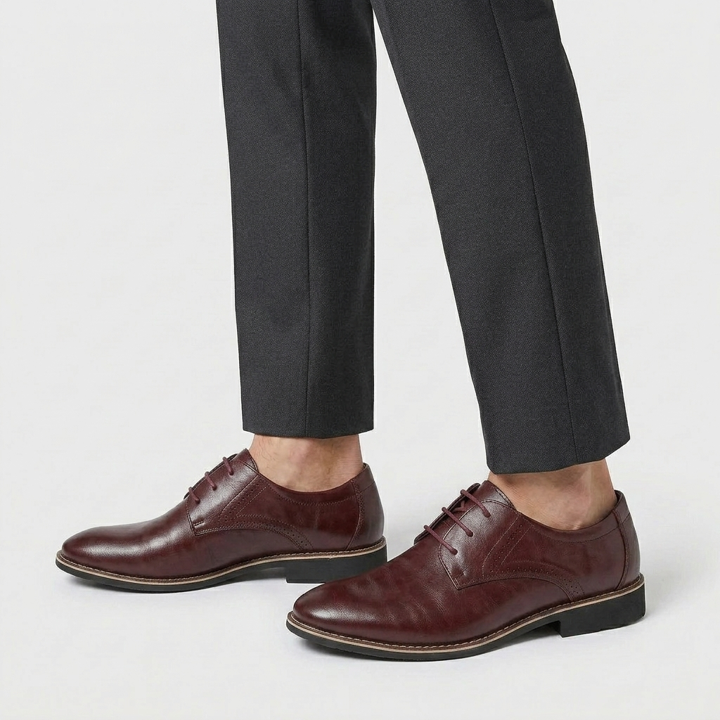 Derby Lace-Up Shoe Brogue Quarter Panel for Men