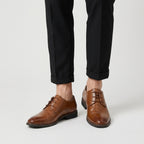 Derby Lace-Up Shoe Brogue Quarter Panel for Men