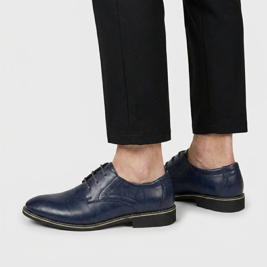 Derby Lace-Up Shoe Brogue Quarter Panel for Men