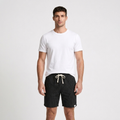 Pinstripe Shorts Contrast Drawcord Elastic Waist for Men