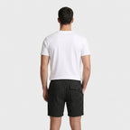 Pinstripe Shorts Contrast Drawcord Elastic Waist for Men