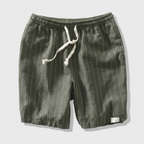 Pinstripe Shorts Contrast Drawcord Elastic Waist for Men