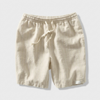 Pinstripe Shorts Contrast Drawcord Elastic Waist for Men