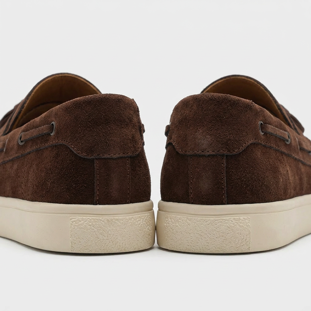 Suede Tassel Loafer Chunky Vulcanised Sole for Men