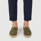 Suede Penny Loafer Espadrille Jute Sole for Men