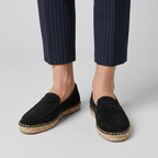 Suede Penny Loafer Espadrille Jute Sole for Men