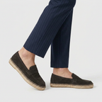 Suede Penny Loafer Espadrille Jute Sole for Men