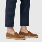 Suede Penny Loafer Espadrille Jute Sole for Men