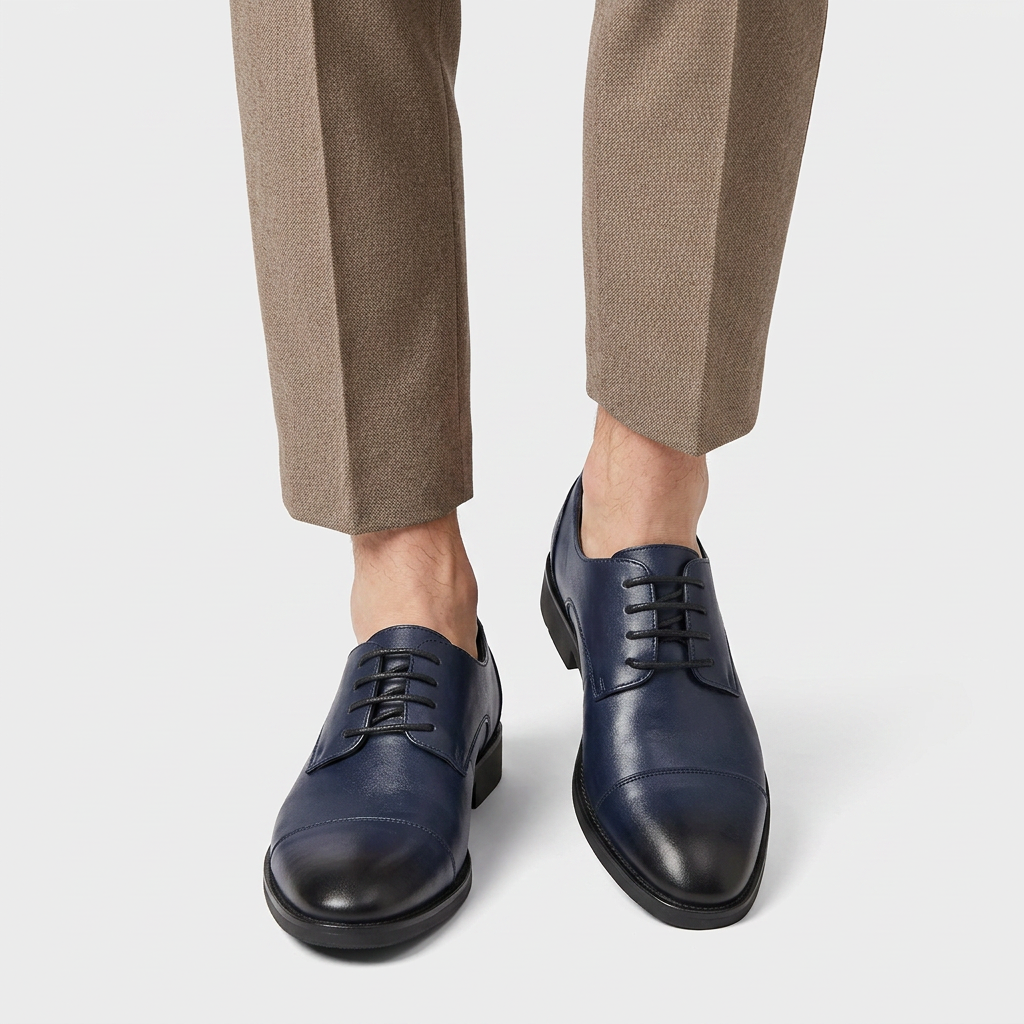 Men's Cap Toe Derby Lace-Up Dress Shoe