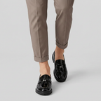 Patent Tassel Loafer Chunky Lug Sole for Men