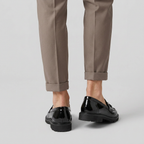 Patent Tassel Loafer Chunky Lug Sole for Men