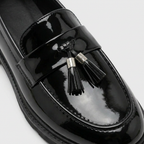 Patent Tassel Loafer Chunky Lug Sole for Men