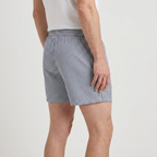 Striped Swim Shorts Elastic Waist Drawcord for Men