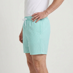 Striped Swim Shorts Elastic Waist Drawcord for Men