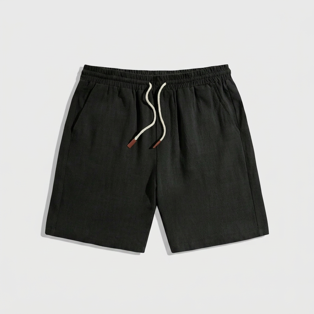 Men's Linen Drawstring Shorts Elasticated Waist