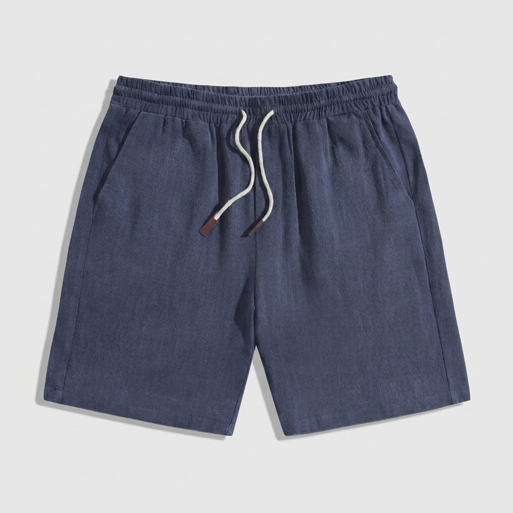 Men's Linen Drawstring Shorts Elasticated Waist
