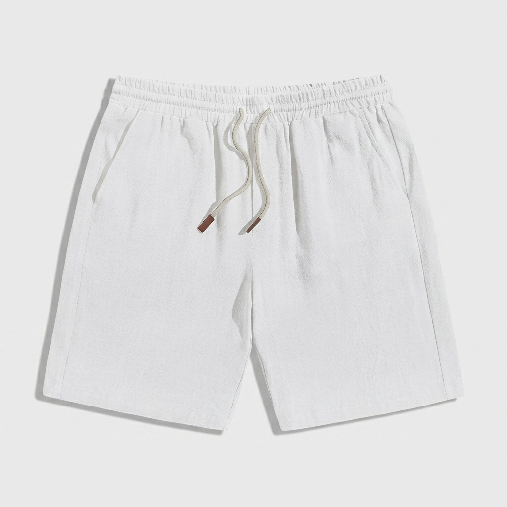 Men's Linen Drawstring Shorts Elasticated Waist