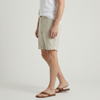 Linen Chino Shorts Flat Front Button Closure for Men