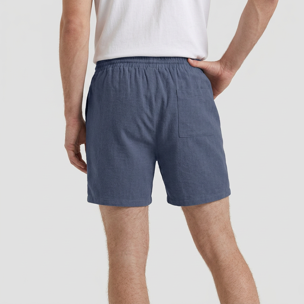 Men's Linen Drawstring Shorts Elasticated Waist