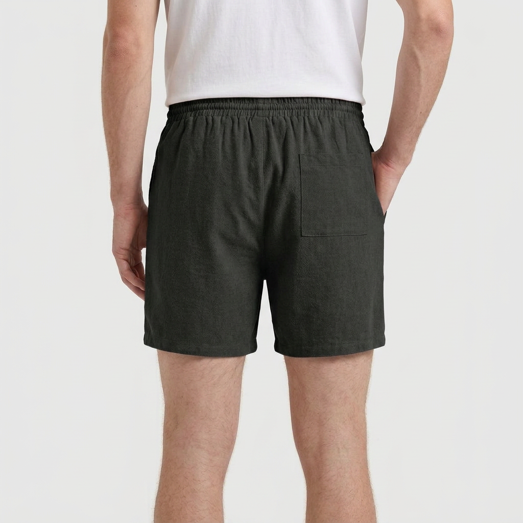 Men's Linen Drawstring Shorts Elasticated Waist