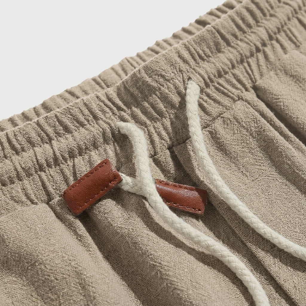 Men's Linen Drawstring Shorts Elasticated Waist