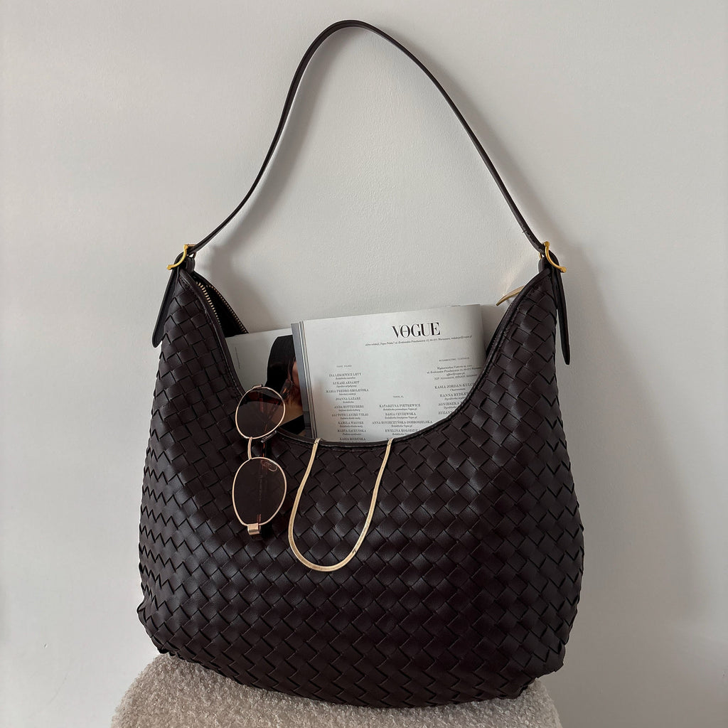 Women's Structured Woven Tote Bag