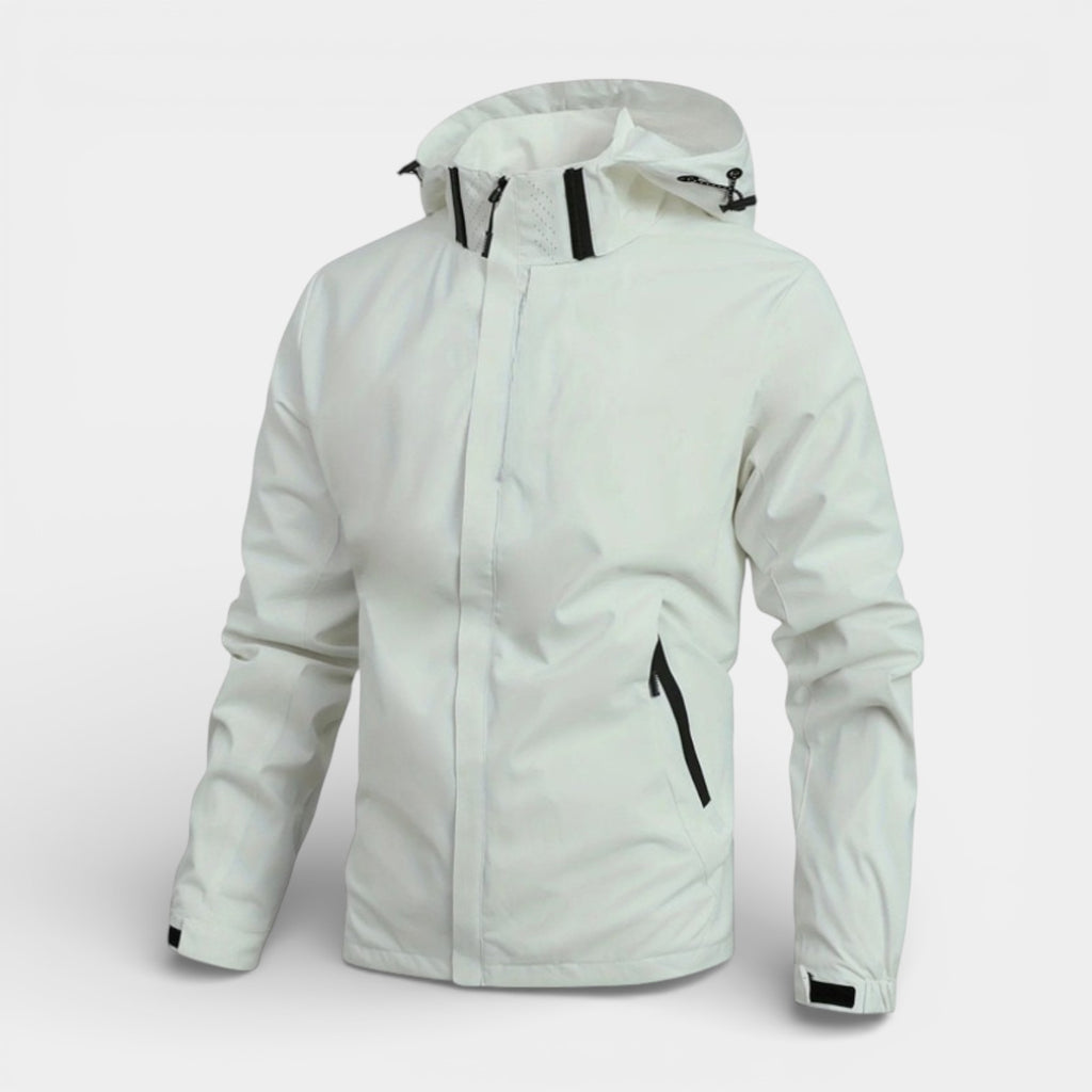 Hooded Zip-Front Jacket Structured Fit for Men