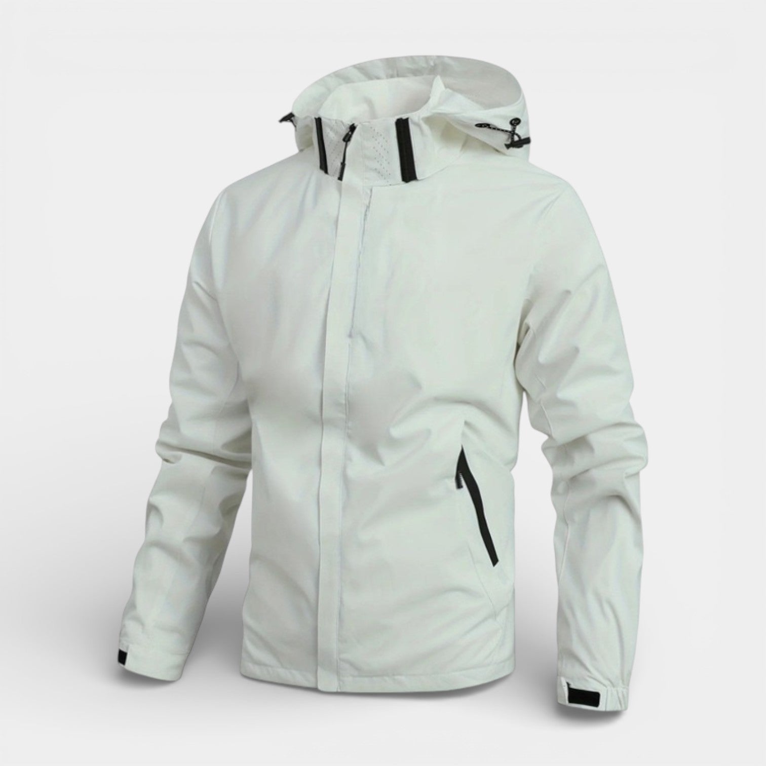 Hooded Zip-Front Jacket Structured Fit for Men