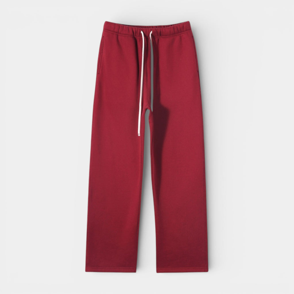 Knit Drawstring Pants Straight Leg Relaxed Fit for Men