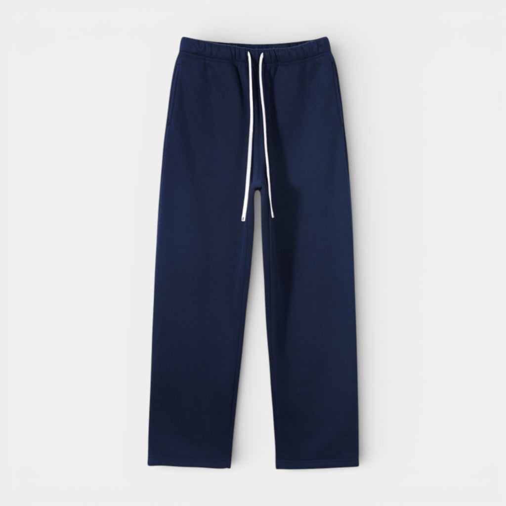 Knit Drawstring Pants Straight Leg Relaxed Fit for Men