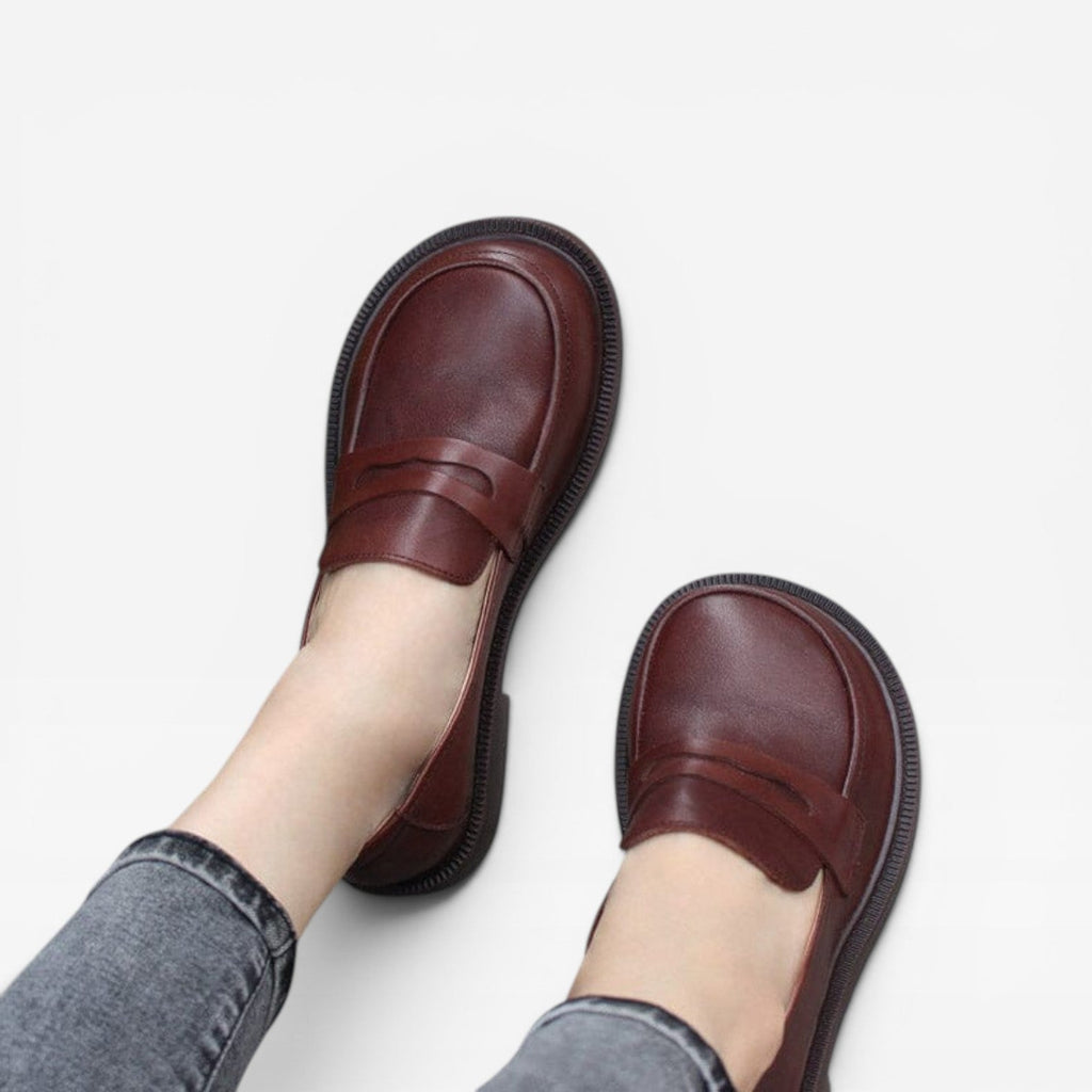 Women's Genuine Leather Penny Loafers