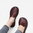 Women's Genuine Leather Penny Loafers