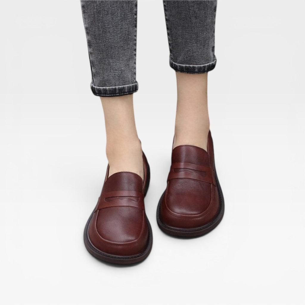Women's Genuine Leather Penny Loafers
