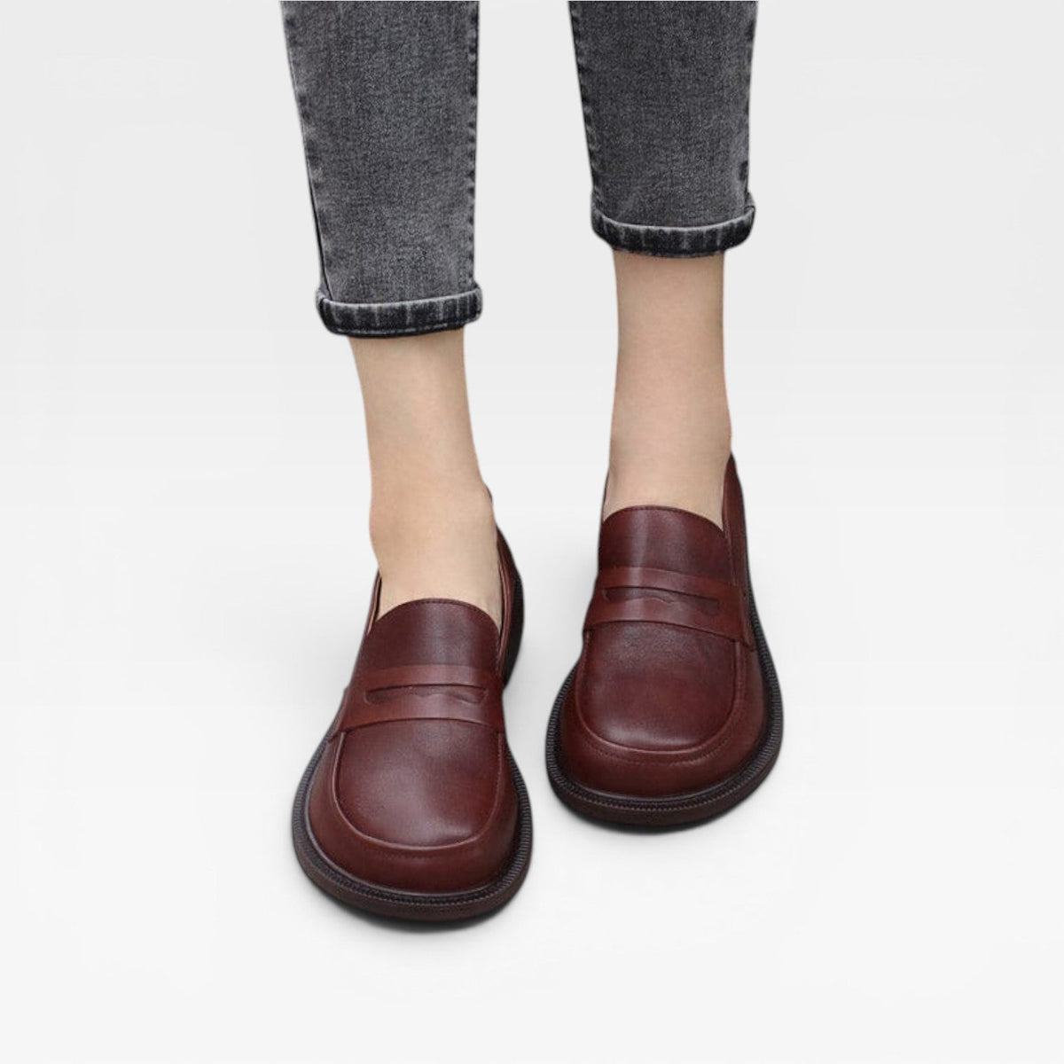 Women's Genuine Leather Penny Loafers