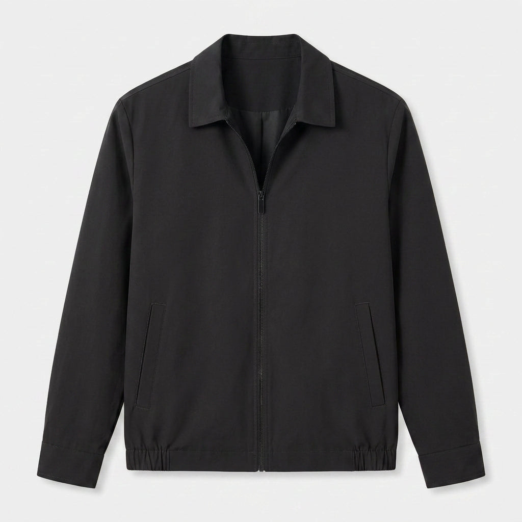 Harrington Jacket Full Zip Spread Collar for Men